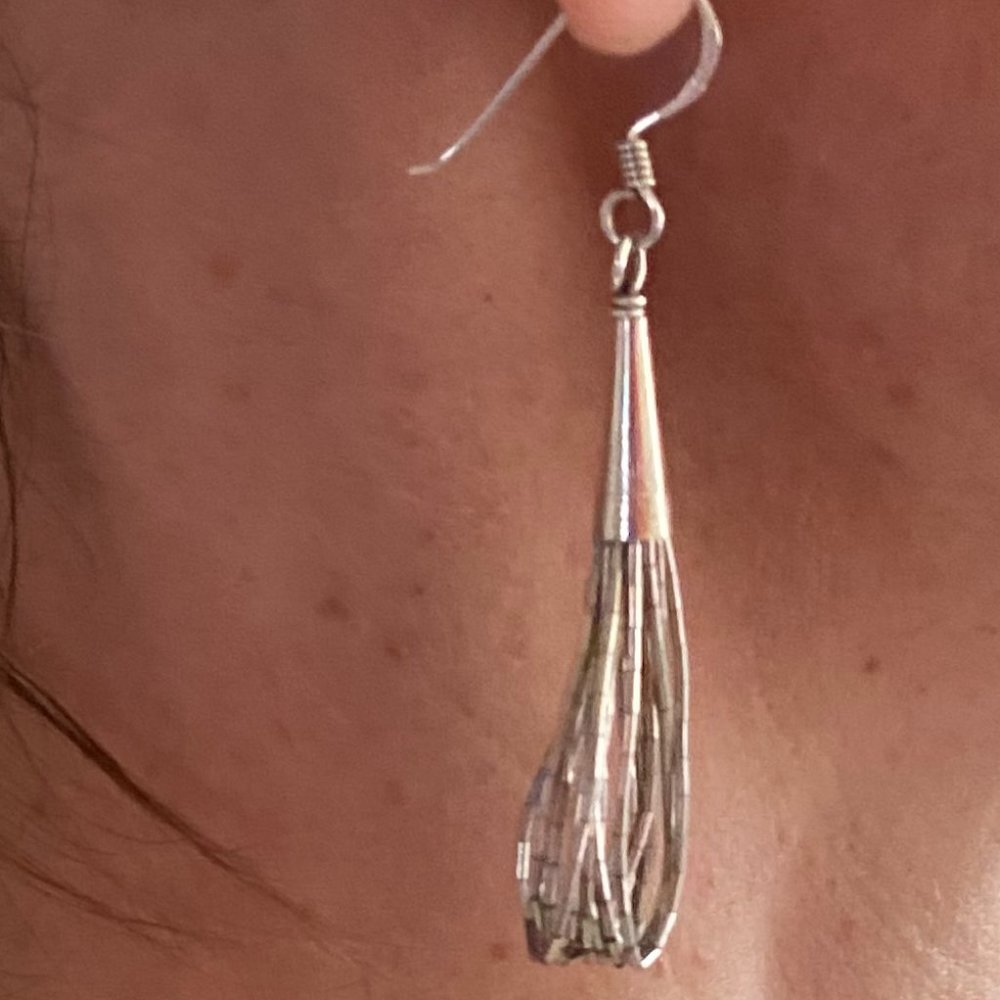 Rare liquid silver earrings